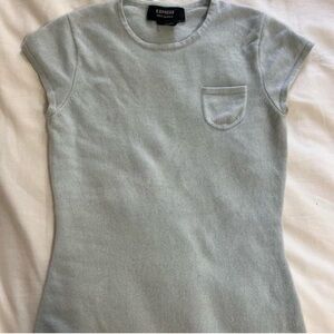 Express Soft Gray Cashmere Top